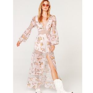For Love & Lemons Rosa Marie maxi dress - Blush Sz Small Brand New in Box